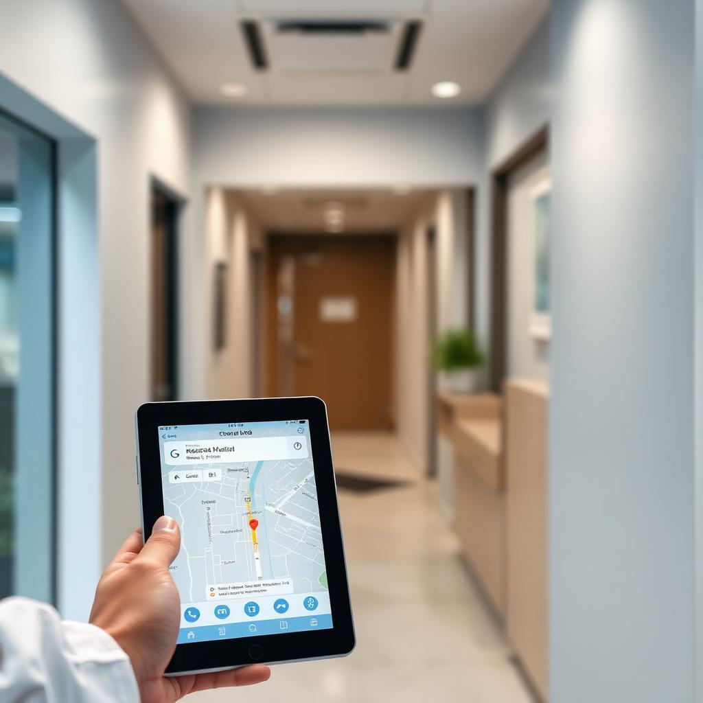 Ilustración de SEO Local para clínicas médicas