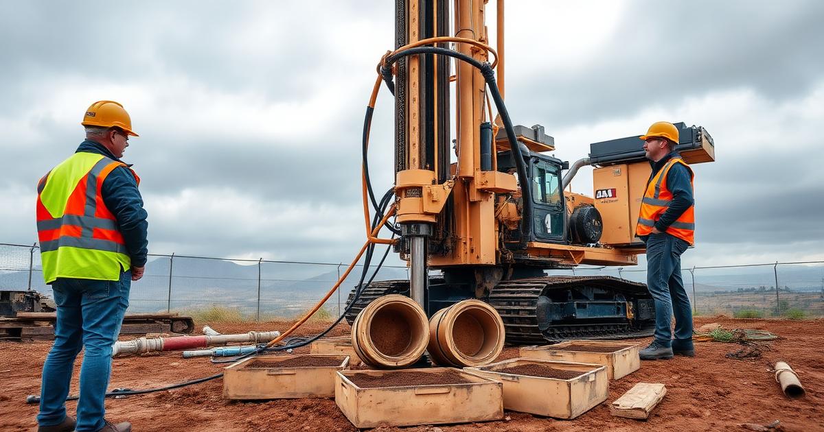 Sondeo geotécnico en parcela para estudio del terreno según el CTE